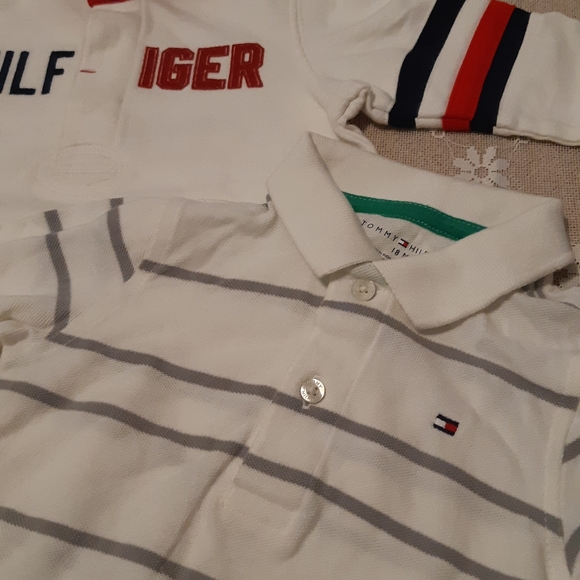 Boys Tommy Hilfiger Shirt, Long Sleeves, Red, White,Dark Blue, Gray, Size 18M - Picture 3 of 15